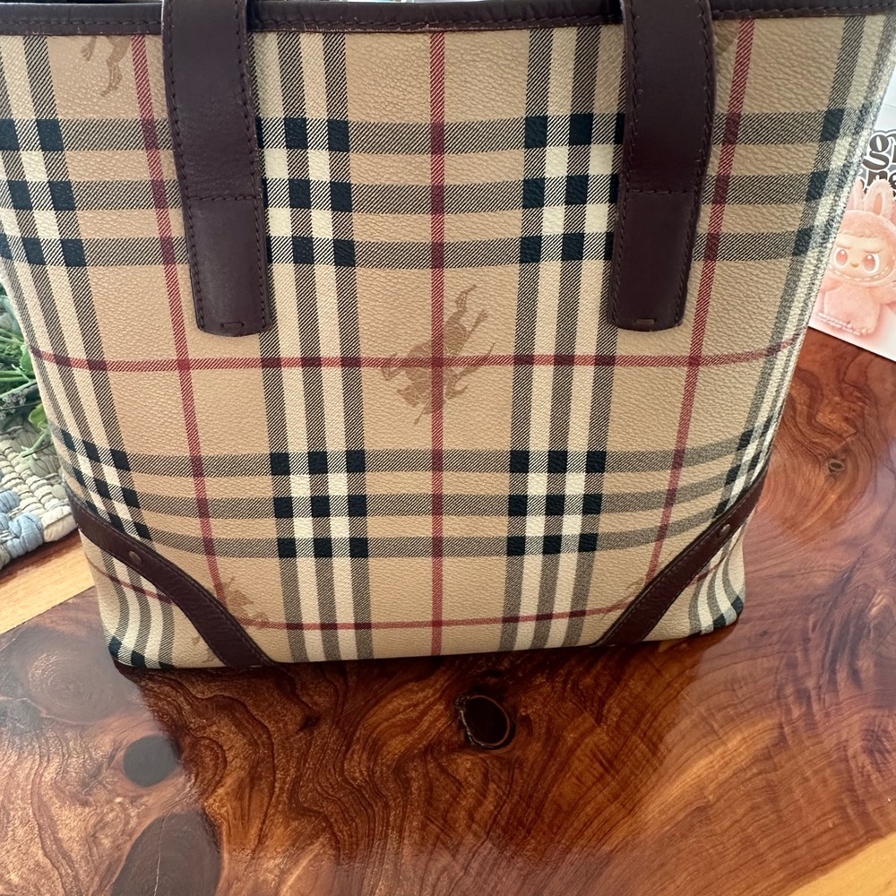 Burberry Beige and Brown Plaid Women's Bag - Picture 2 of 9